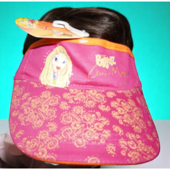 Vintage Bratz Genie Magic Visor Hat NWT – Yasmin Graphic Pink & Orange Glitter - Picture 4 of 6